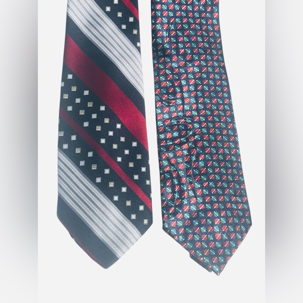 Vintage Christian Dior Polyester Tie lot of 2